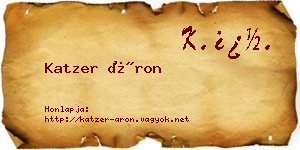 Katzer Áron névjegykártya